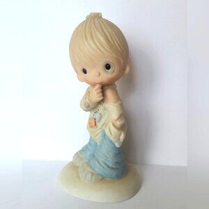 Vintage 1977 Precious Moments Johnathan David Boy Black Eye Collectible Figurine
